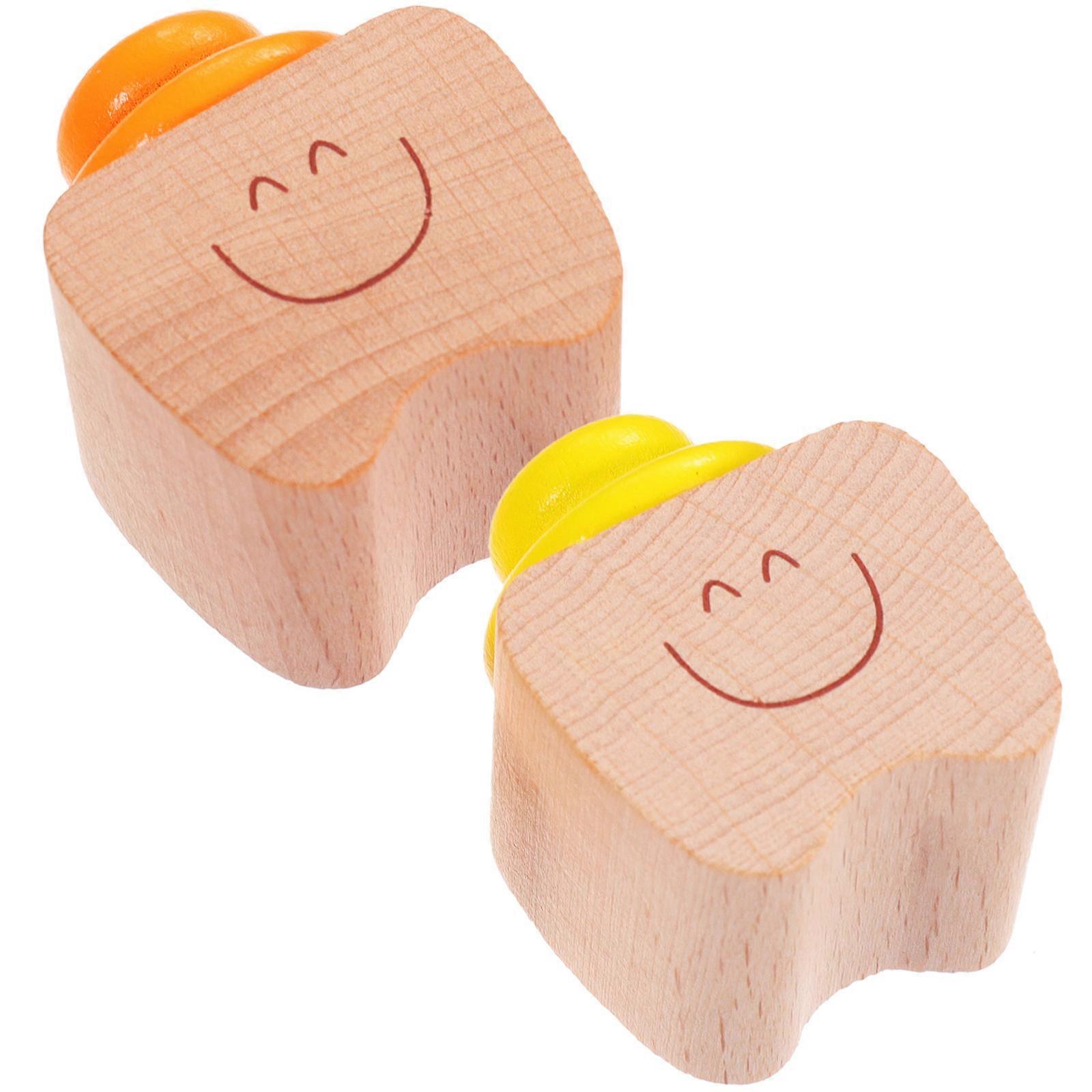 Kids Tooth Saver With Chic And Lovely Look For Baby Shower 4.5X3.6CM Keepsake Organizer 2Pcs