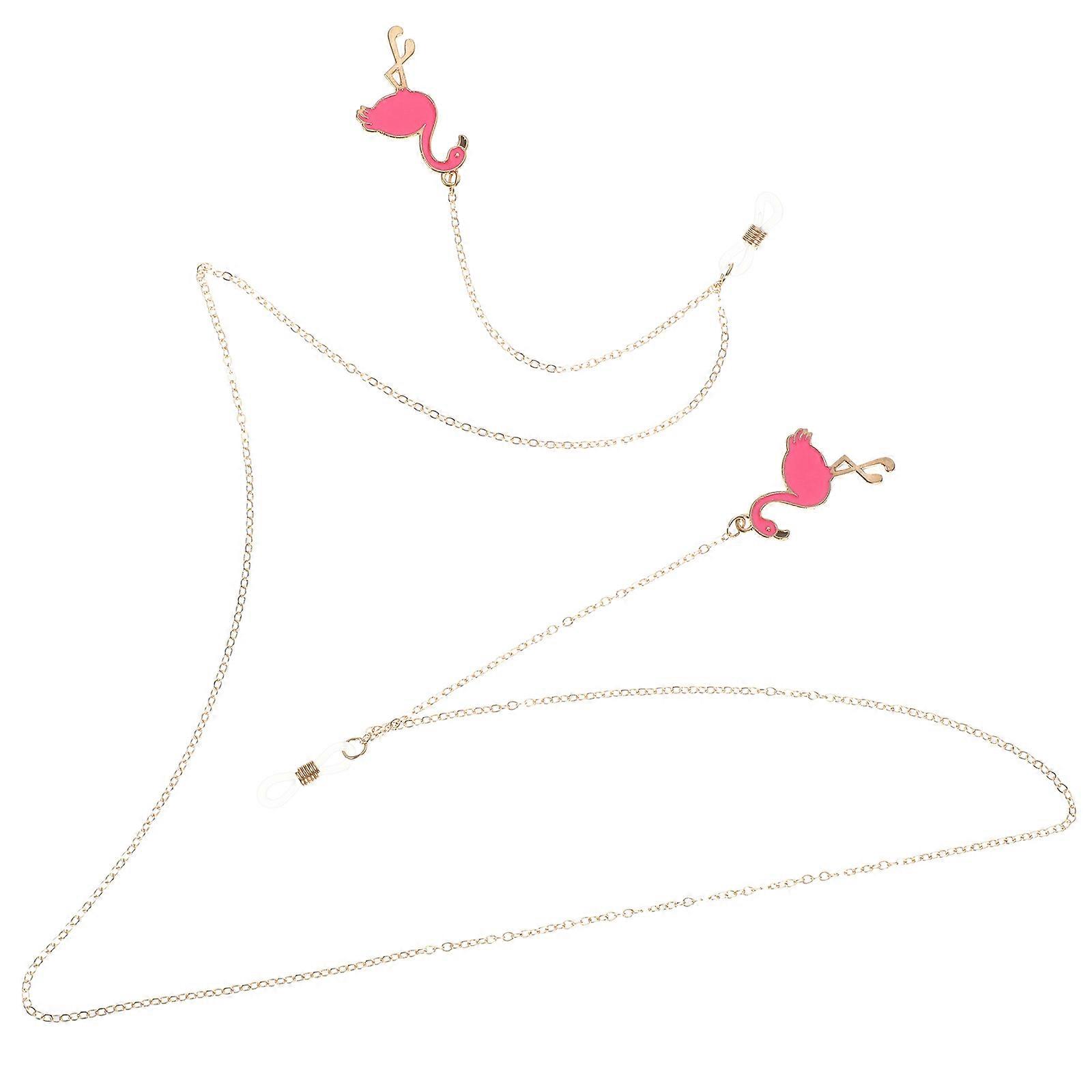 Flamingo Eyeglass Chain 1Pack Trendy Party Prop Assorted Color Anti-drop Hanging Accessory