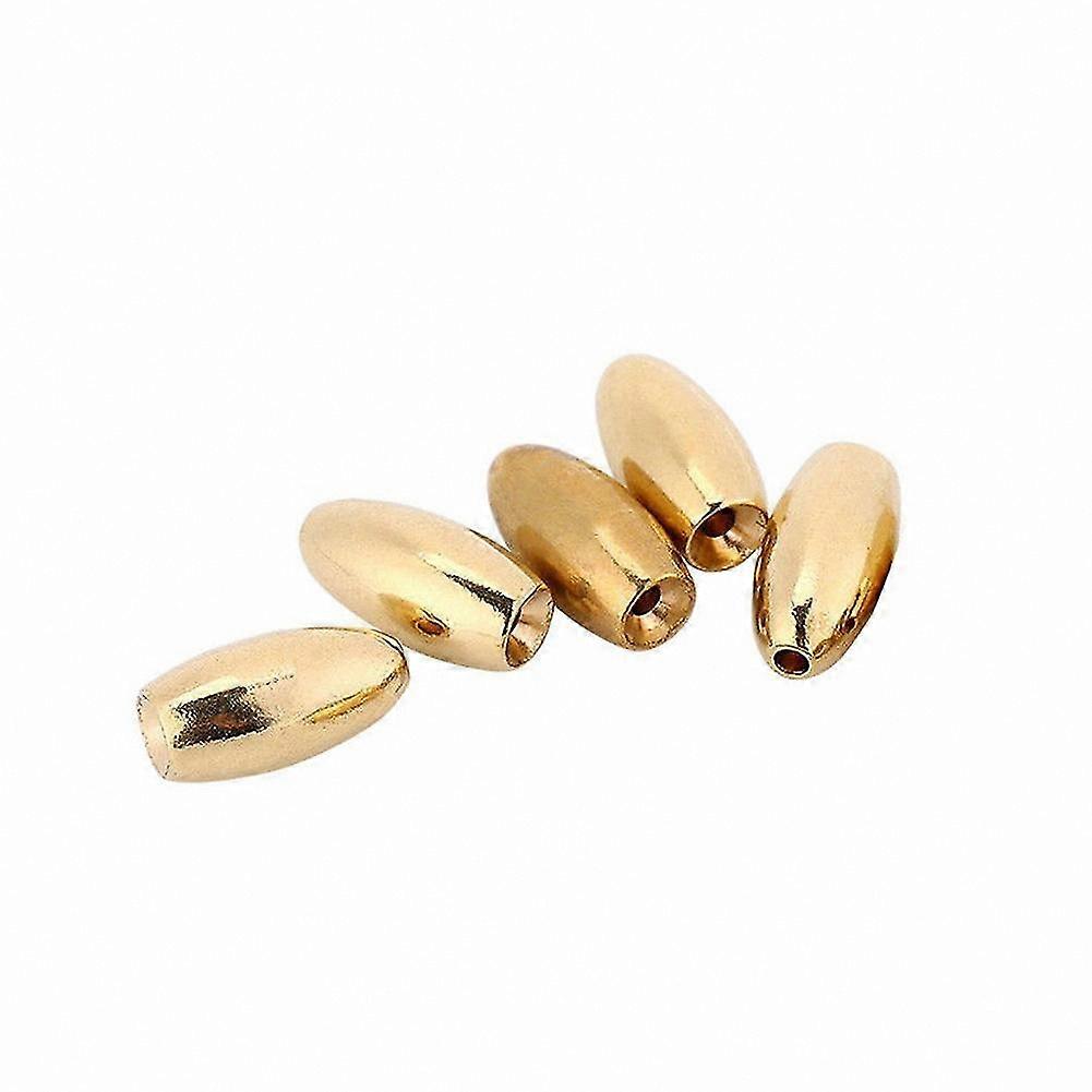 5-Pack Copper Fishing Sinkers with Bullet Weights for Drop Slider Lure Baits