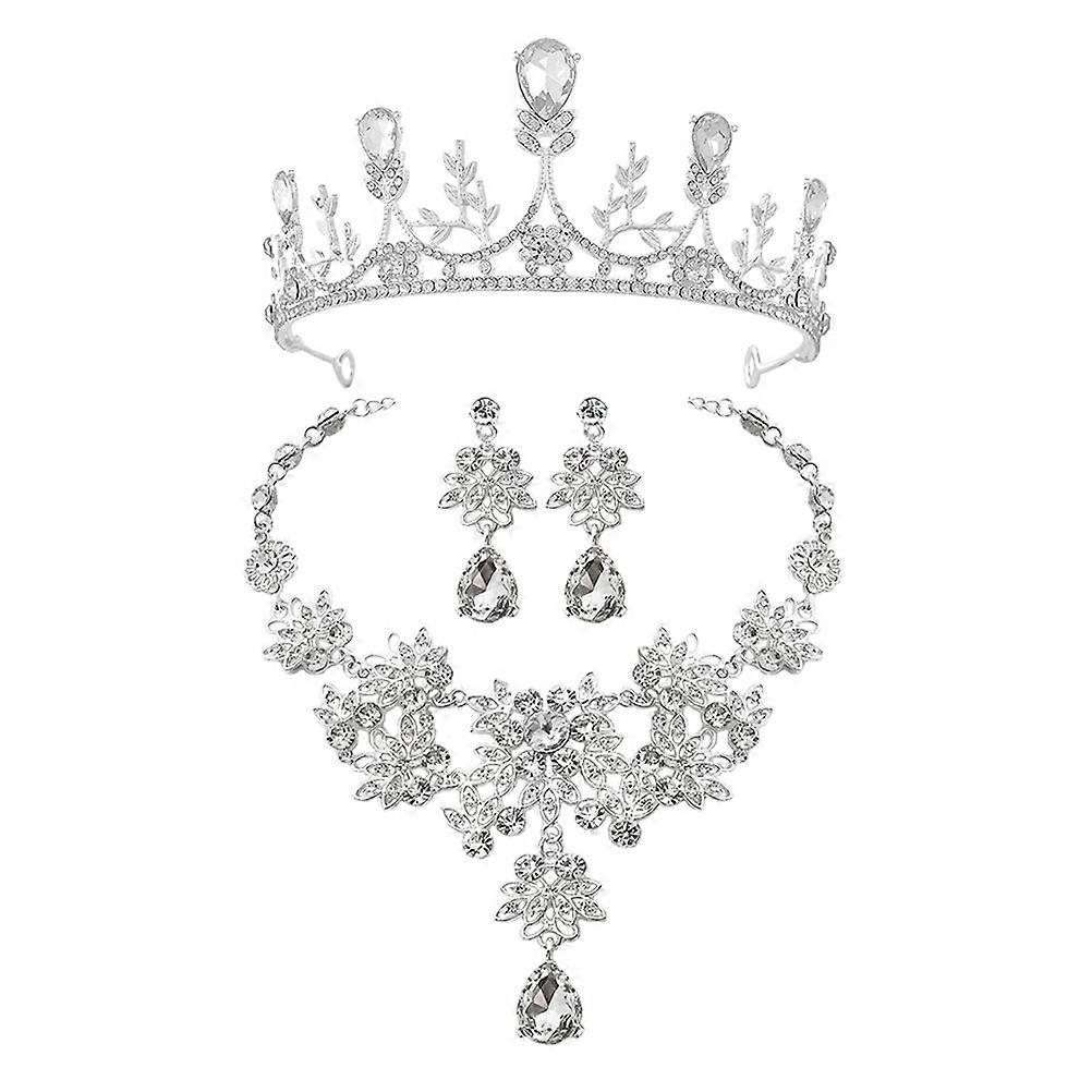 Rhinestone Crown Accessory Set, Designed for Glamorous Events and Ceremonies
