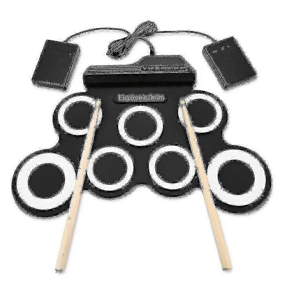 Electronic Drum Foldable Drum Set Digital Electronic Roll Up Drum Kit Compact Size