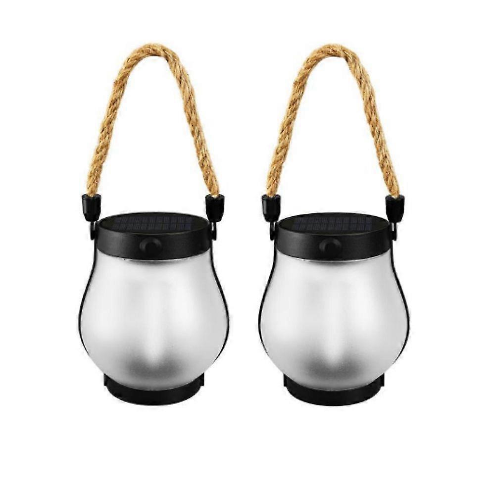 Dancing Flame Solar Lantern Outdoor Lights, Flame Solar Lanterns for Outside