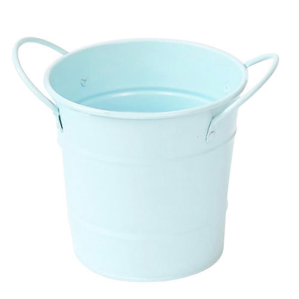Portapenne, piccoli secchi di metallo con, portapenne rotondo per bambini, aula, bricolage e bomboniere, blu, facile da usare