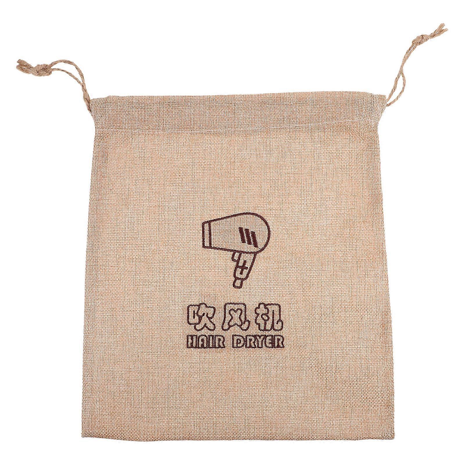 Here's a polished product description based on your input:
**Portable Hair Dryer Storage Bag – Multi Use Drawstring Organizer for Travel**
Say