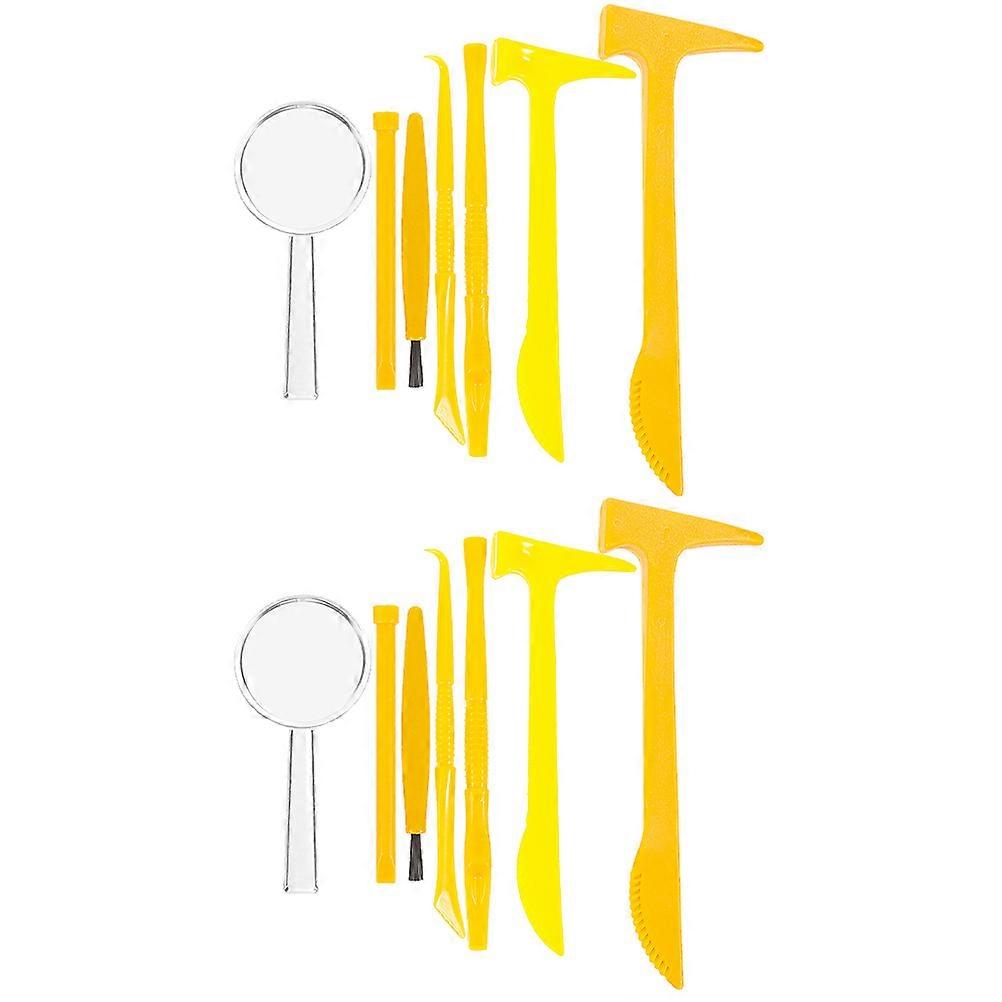 Archaeological Excavation Tool Kit For Kids Featuring 2 Sets Of Gem Digging Equipment Ideal For Educational And Fun Activities