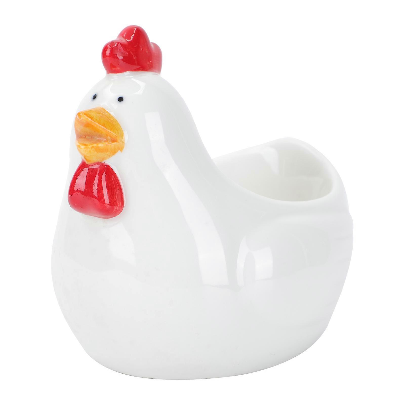 Cockerel Dinner Plate Round Ceramic Chick Plate Adorable Kitchen Supplies Red Ideal For Celebrations 1Pc