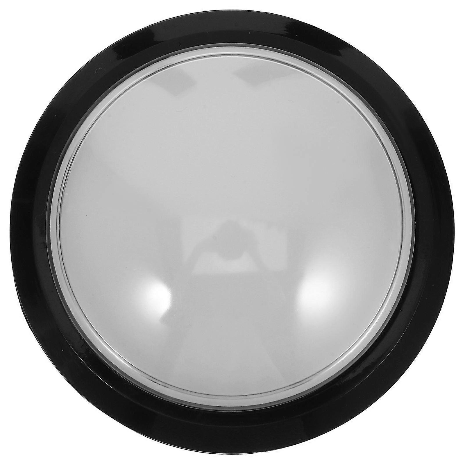 White Round Push Button Game Machine Replacement with LED Light Self Reset Quiz Button for Interactive Educational Play Accessories