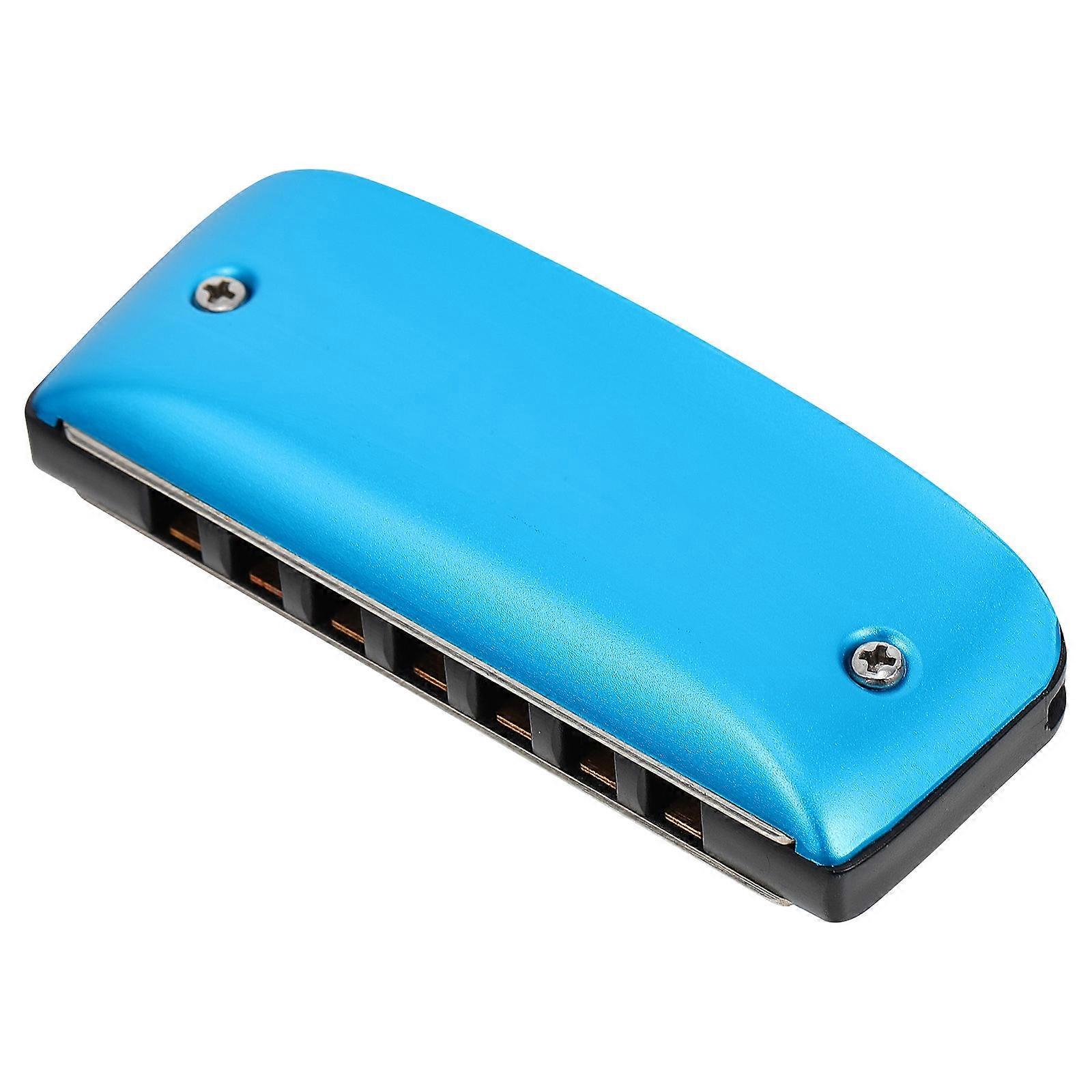 Bruce Harmonica Compact Design 7 Holes Musical Instrument For Children Good Sound Quality 1Set