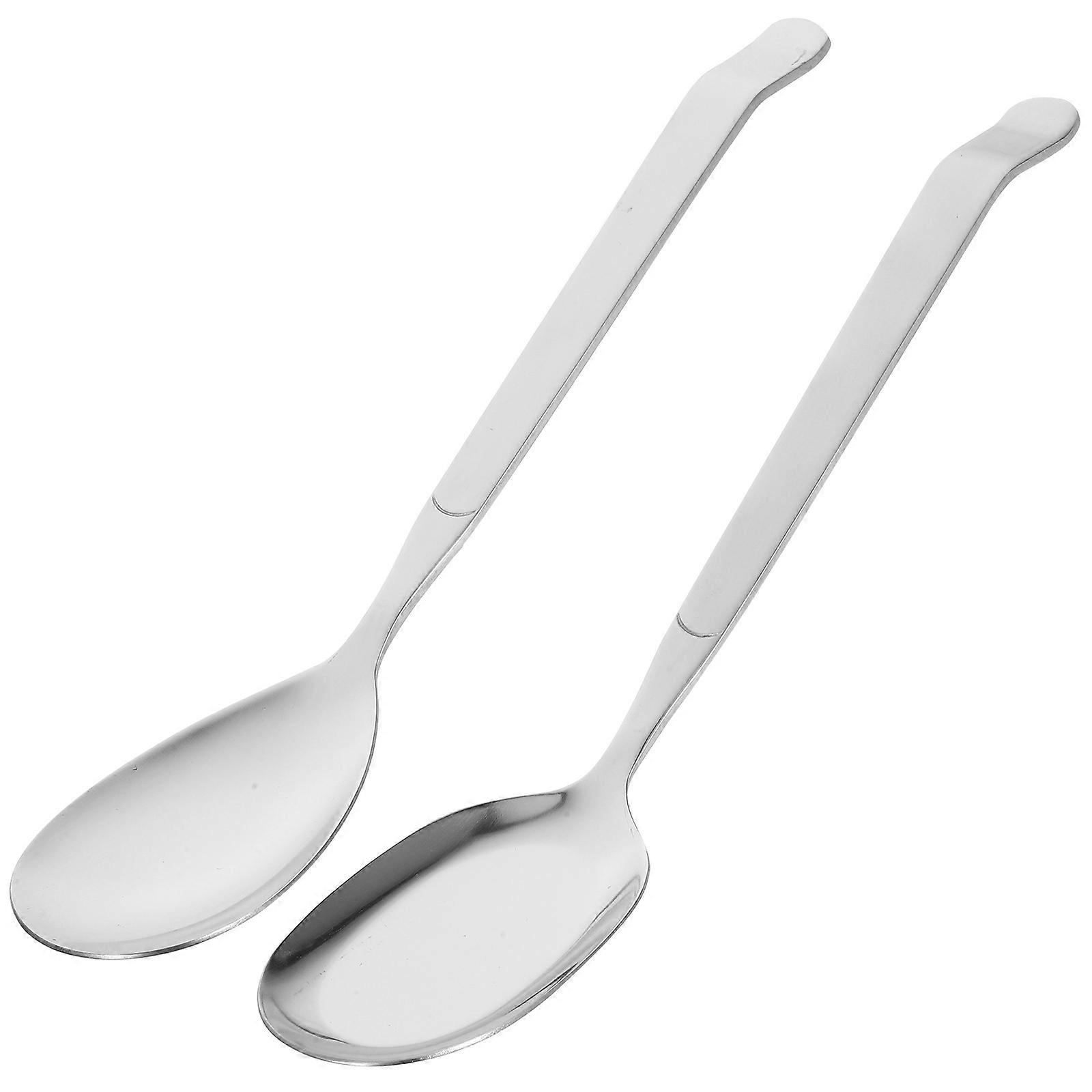 Stainless Steel Serving Spoons Set of 2   Large Buffet Soup Spoons with Comfortable Handles, Dishwasher Safe Kitchen Utensils for Cooking and Food