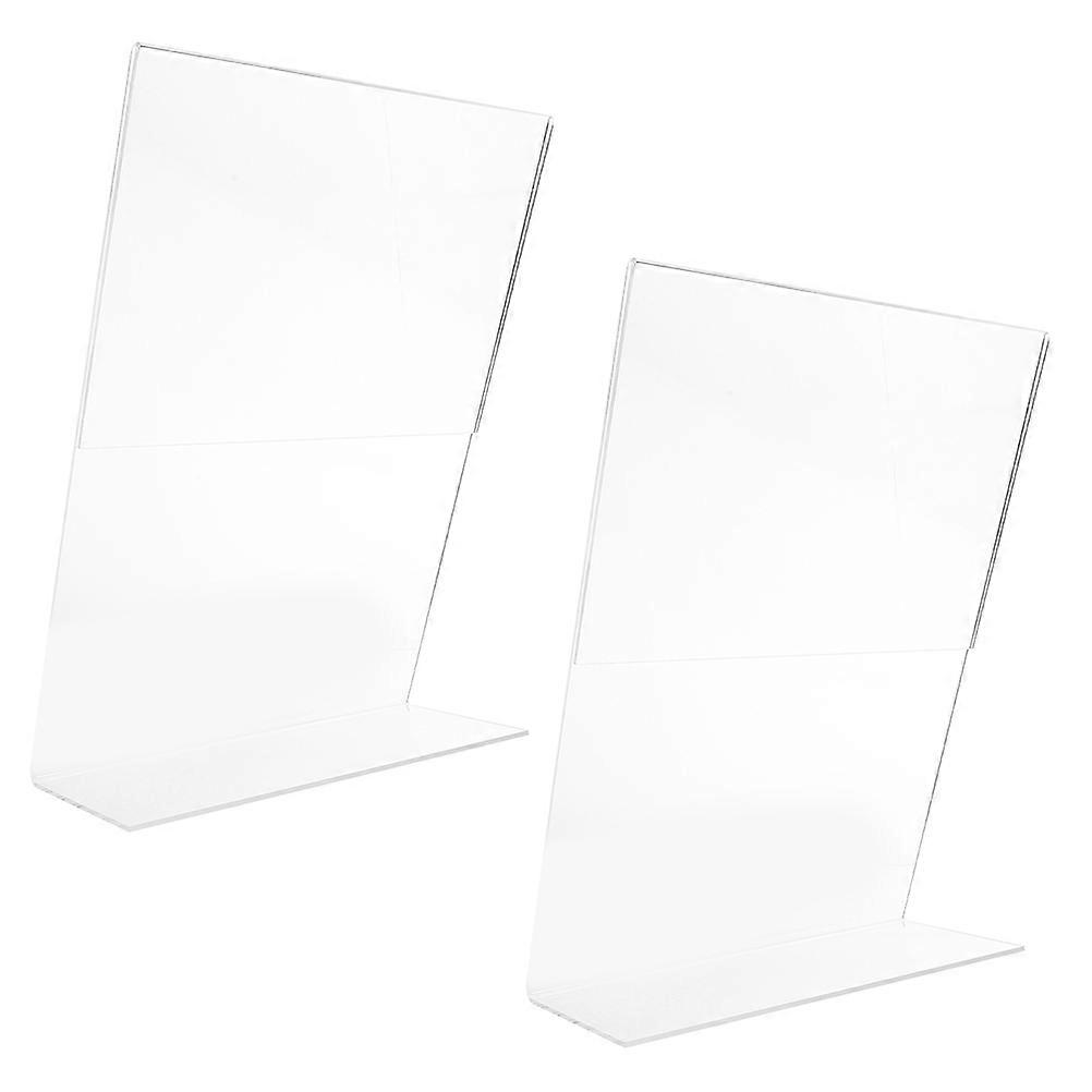 Here's a refined and professional product description for your **2pcs Clear Sign Holder Tabletop Display Stand / Slanted Document Holder**:
### 2