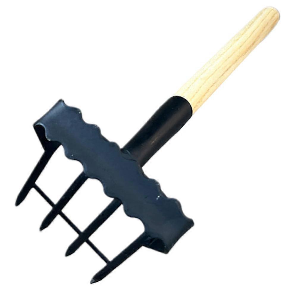 Gardening Tool Small Rake With Handle For Easy Weeding And Planting Made Of High Carbon Steel 1Pcs