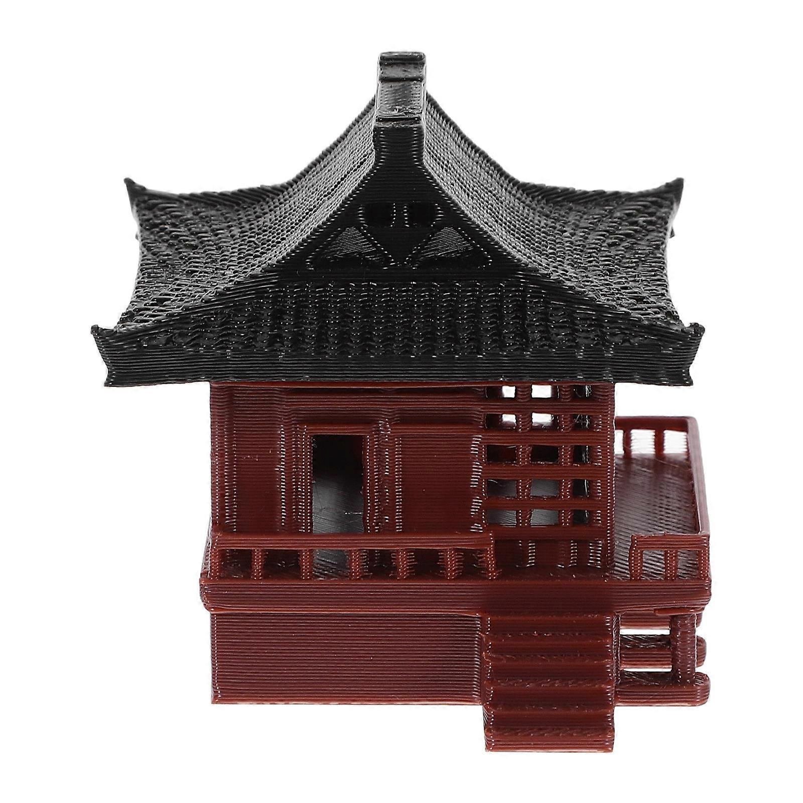 Aquarium Landscape Ornament Pavilion Statue 1Set Made Of PP For Indoor Outdoor Decorative Scenarios
