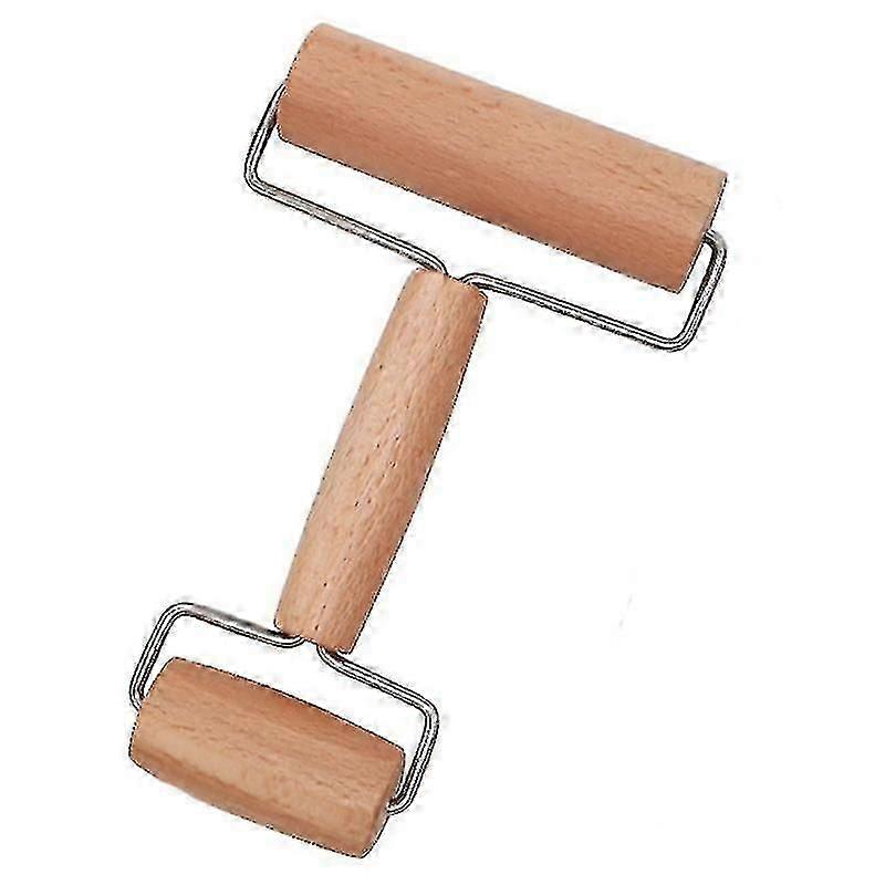 Wooden handle roller rolling pin flour stick kitchen multi-purpose household labor-saving double-headed rolling pin practical baking tool