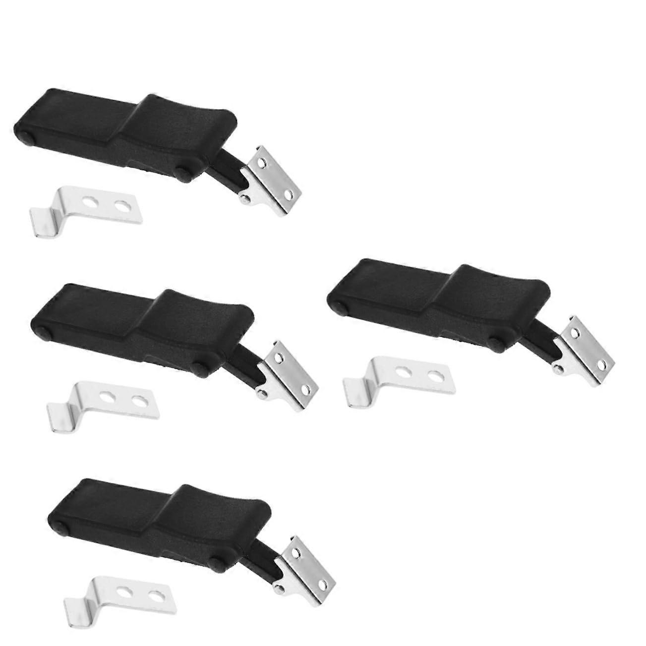 4 Pieces Flexible Damping Closures Adjustable Toggle Latches for Hoods, Boxes