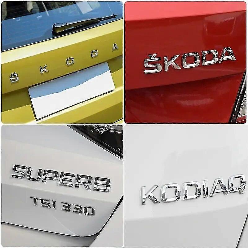 シュコダ ファビア カミック カロク コディアック オクタビア ラピッド スーパーブ イエティ用車のトランク レター エンブレム ロゴ ステッカー
