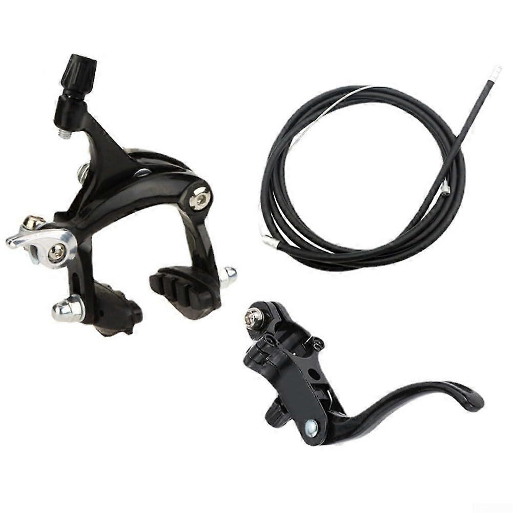 Brake Set For Road Bikes, 22.2mm Clamp Type C Brakes Front And Rear, Silver Finish Rear Brake Kit