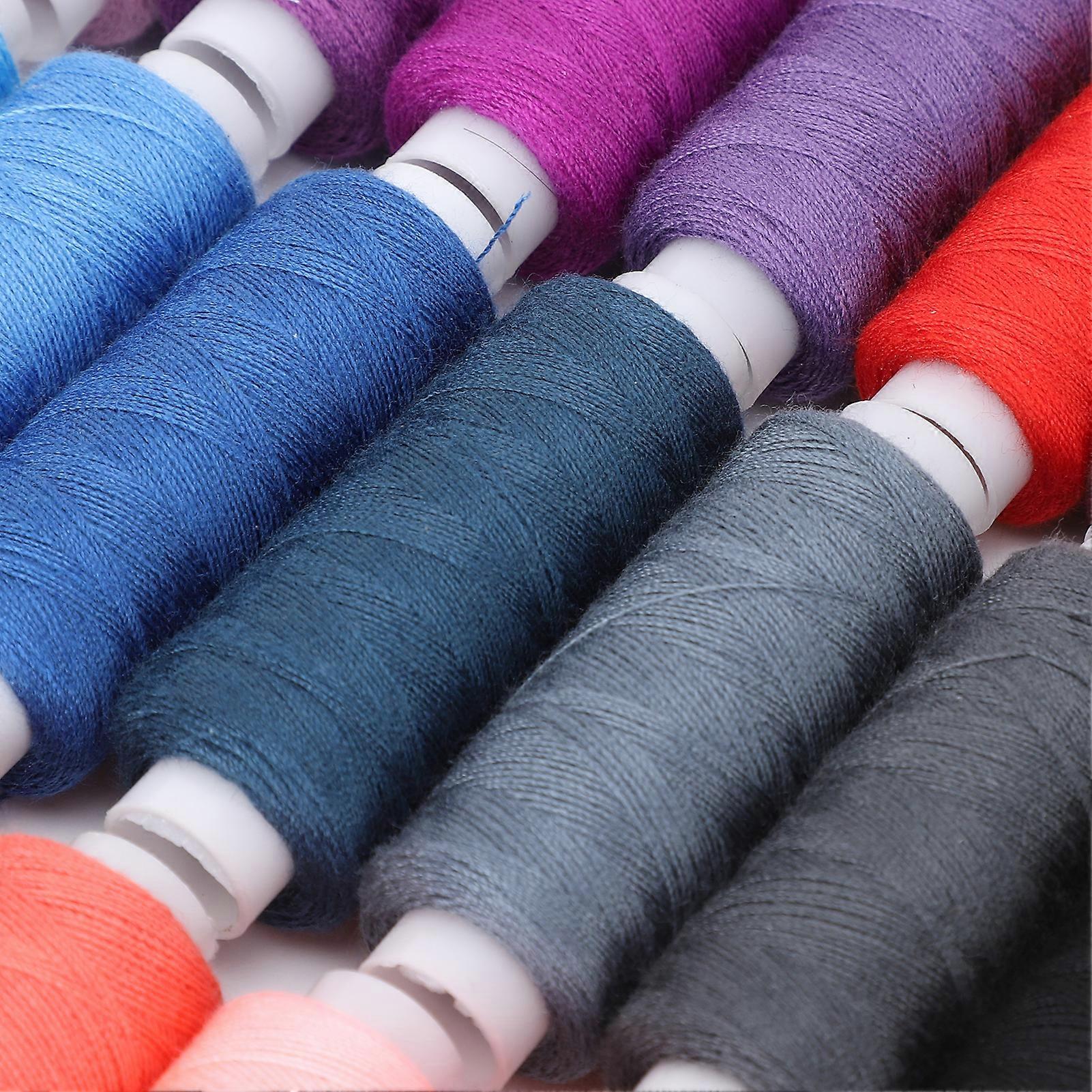 60Pcs DIY Sewing Thread Set Small Roll Apparel Needlework Color Threads 250 Yards