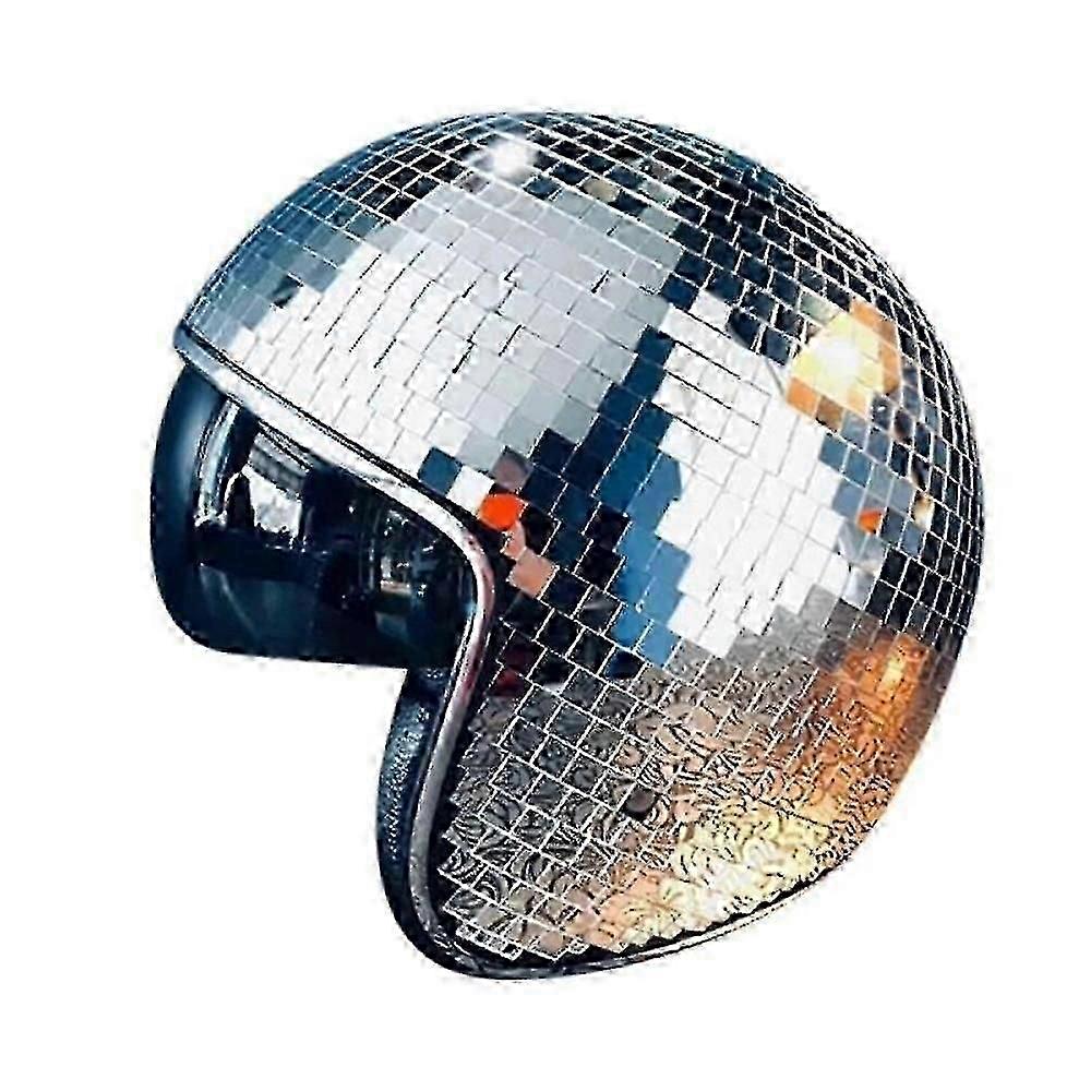 Disco Ball Helmet with Retractable Visor for 2022 Nightclub - Cool Props for Parties and Events