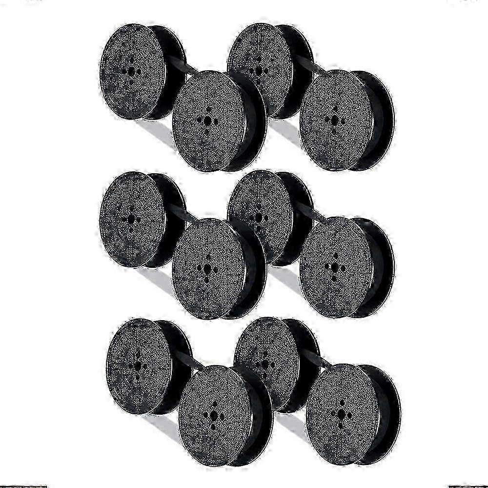 6-Pack Replacement Typewriter Ribbon Spools with Ink for Compatible Typewriter Models