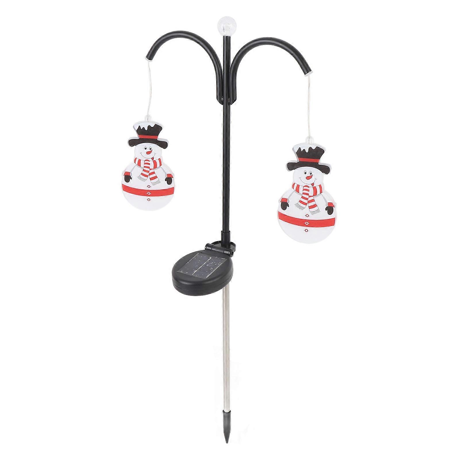 GPB Snowman Xmas Stakes Light Solar Powered LED Xmas Decoration Walkway Stake Light for Garden