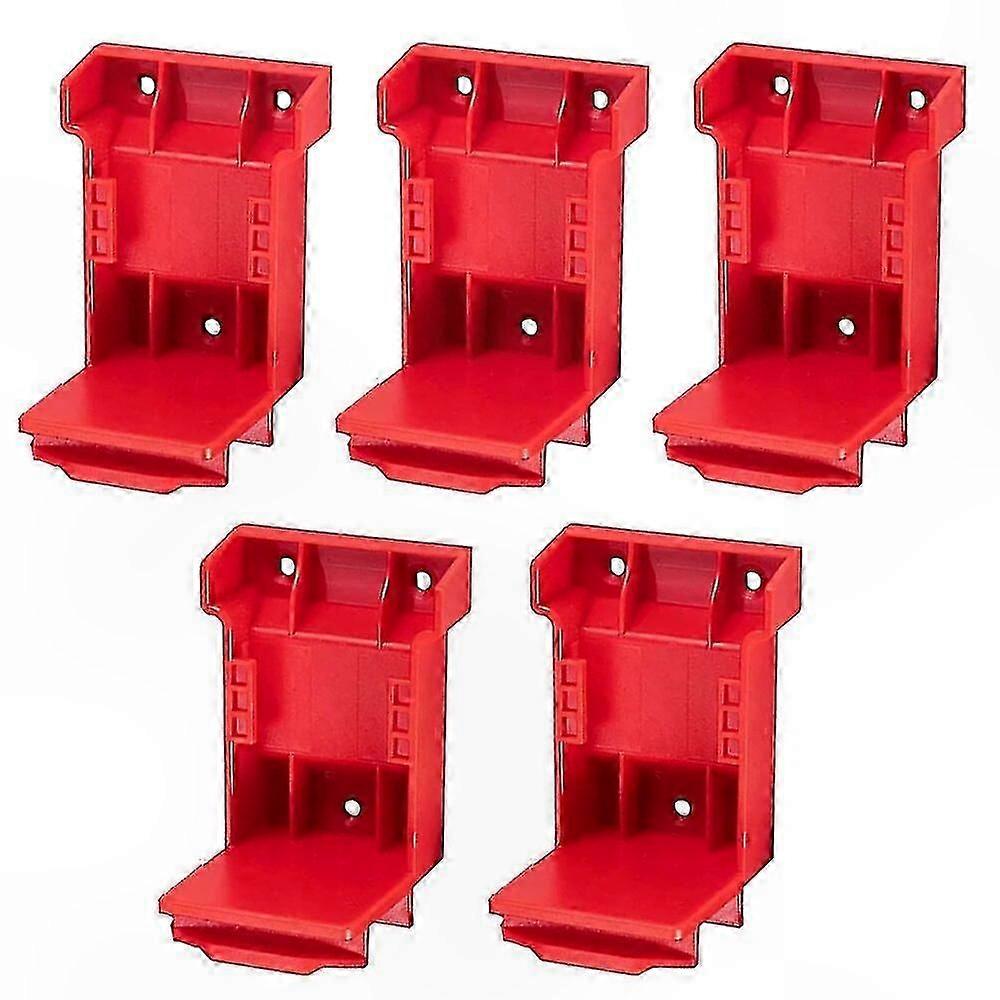 2-in-1 Wall Mount Holder for 18V 20V Lithium Batteries and Tools, Compatible with Multiple Brands, 1/2/5 Pack Options