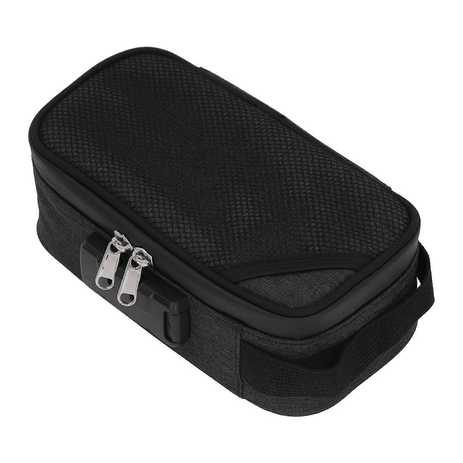 Smell Proof Bag with Lock Portable Activated Carbon Case Black
