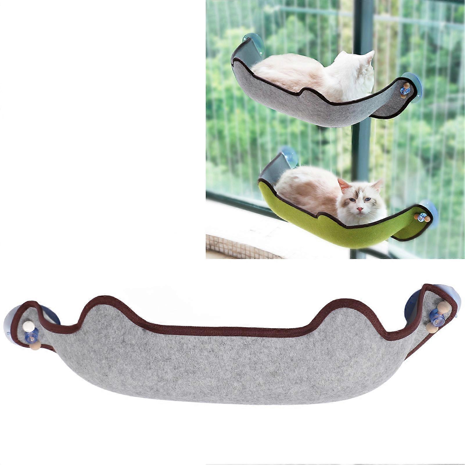 Detachable Cat Window Hammock 59x13cm Grey Washable Perch