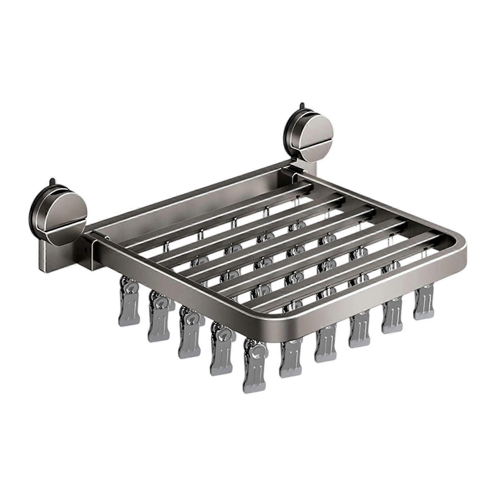 Suction Cup Sock Drying Rack Sock Hanger Windproof Wall Mounted Folding Laundry