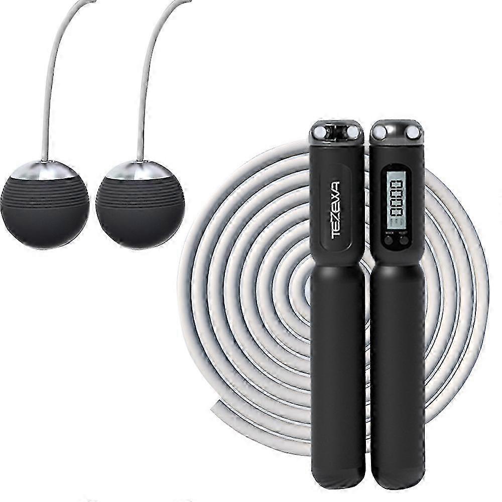 Comfortable Ergonomic Handles Jump Rope, Adjustable Length Skipping Rope with Counter for Fitness Exercise, Durable Adjustable for Indoor Outdoor 2025