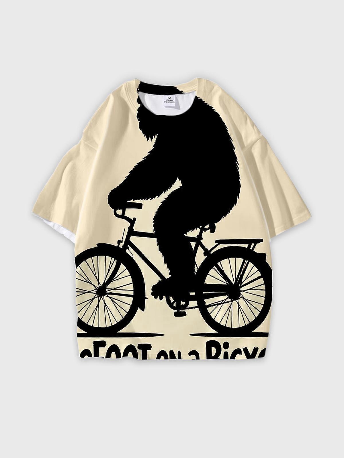 T-Shirt Short Sleeve Round Neck, Summer Casual Loose Graphic Tee, Unisex Pattern V3292