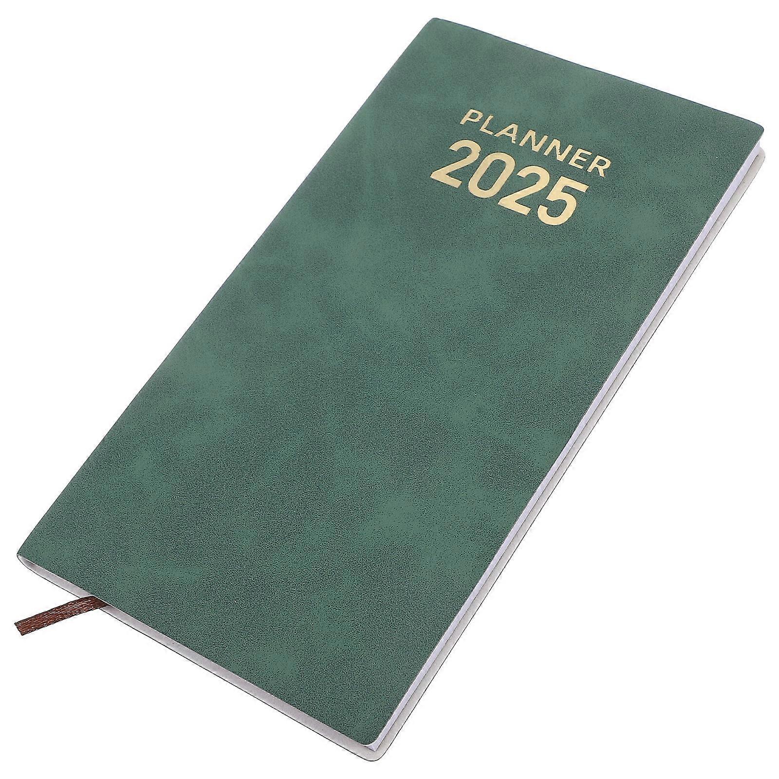 Portable planner Book for Students and Teachers with Green Imitation Cover for Home Use