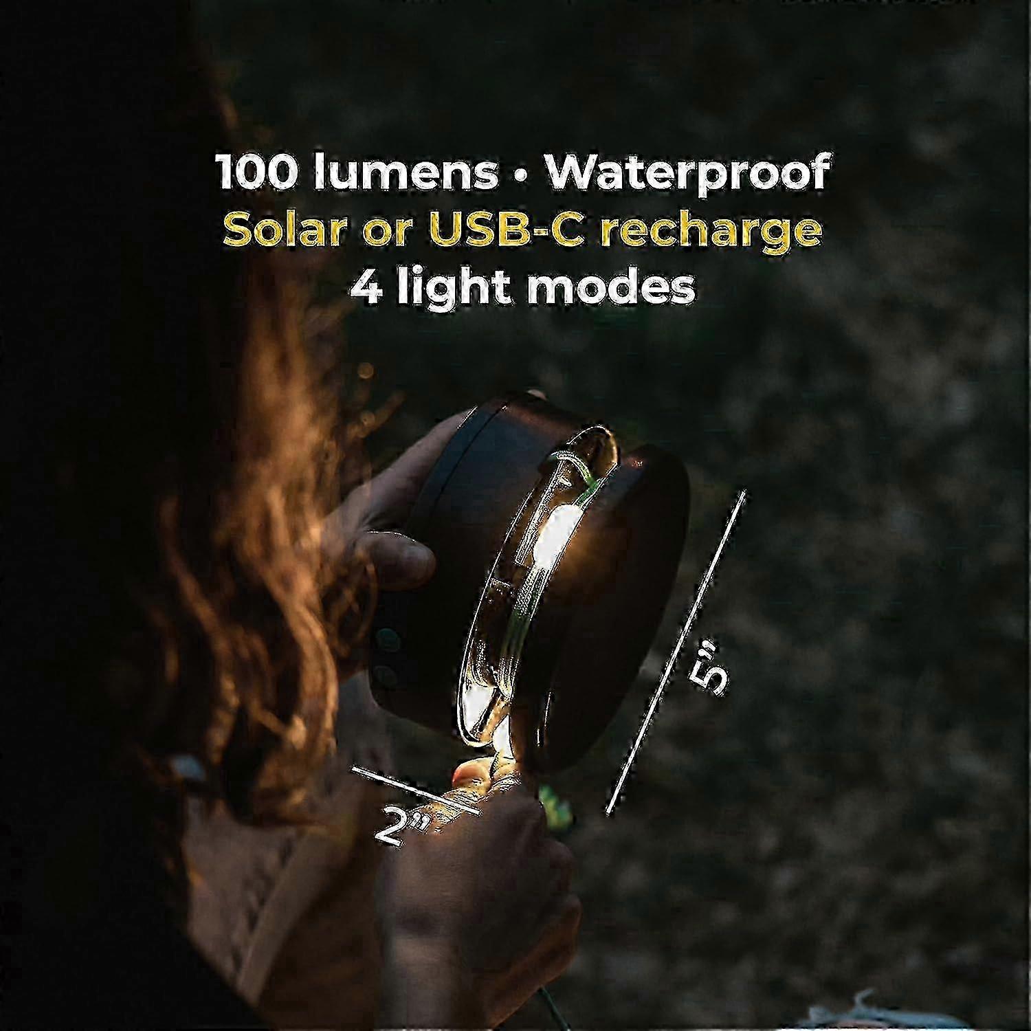 Zewnętrzne lampy dekoracyjne z ładowarką USB na kemping - MPOWERD Luci Sun solar