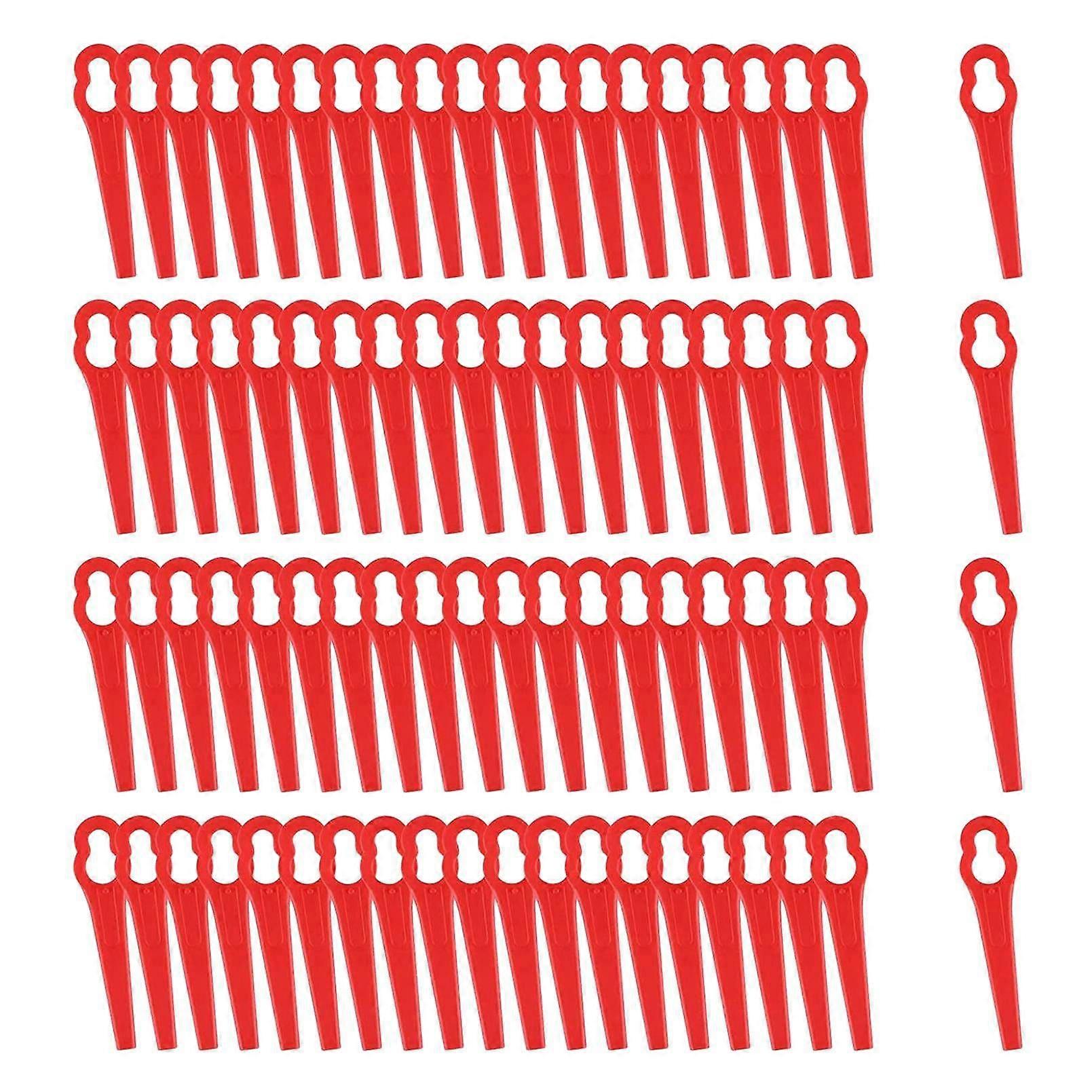80 Pcs 8.3CM Plastic Grass Trimmer Blade Replacement Blades Lawn Mower Blades for Lawn Mower