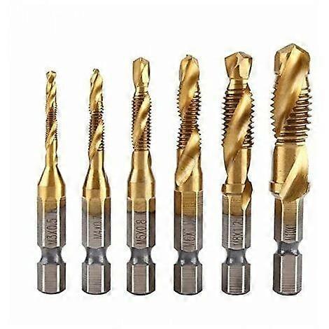 6pcs M3-M10 Quick Change Hexagonal Drill Bits, Combination Drill Bits