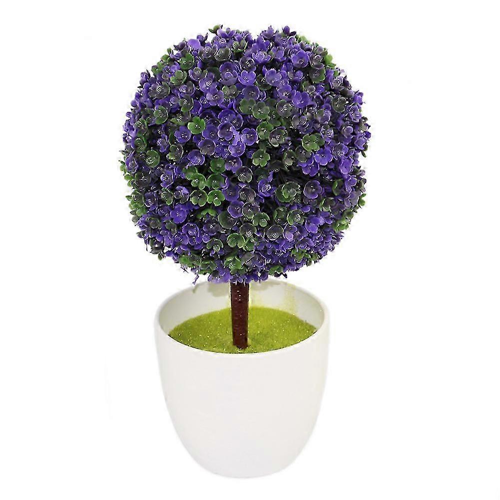 Artificial Plants Faux Potted Tree Bonsai Flowers Topiary Shrub White Planter Pots Home Decro Gift