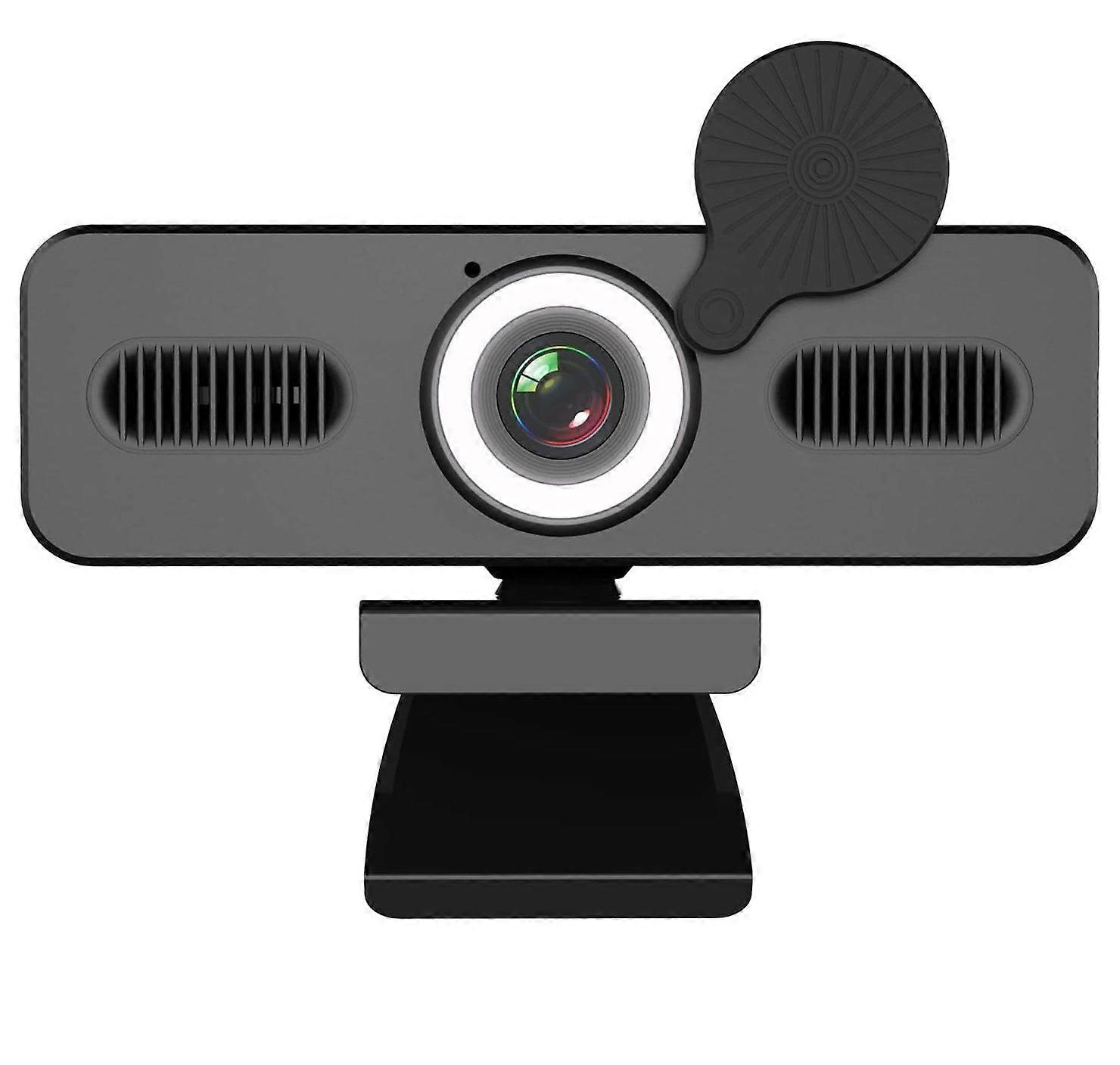 Webcam 1080P HD Webcam Computer with Microphone USB PC Web Camera(Black)