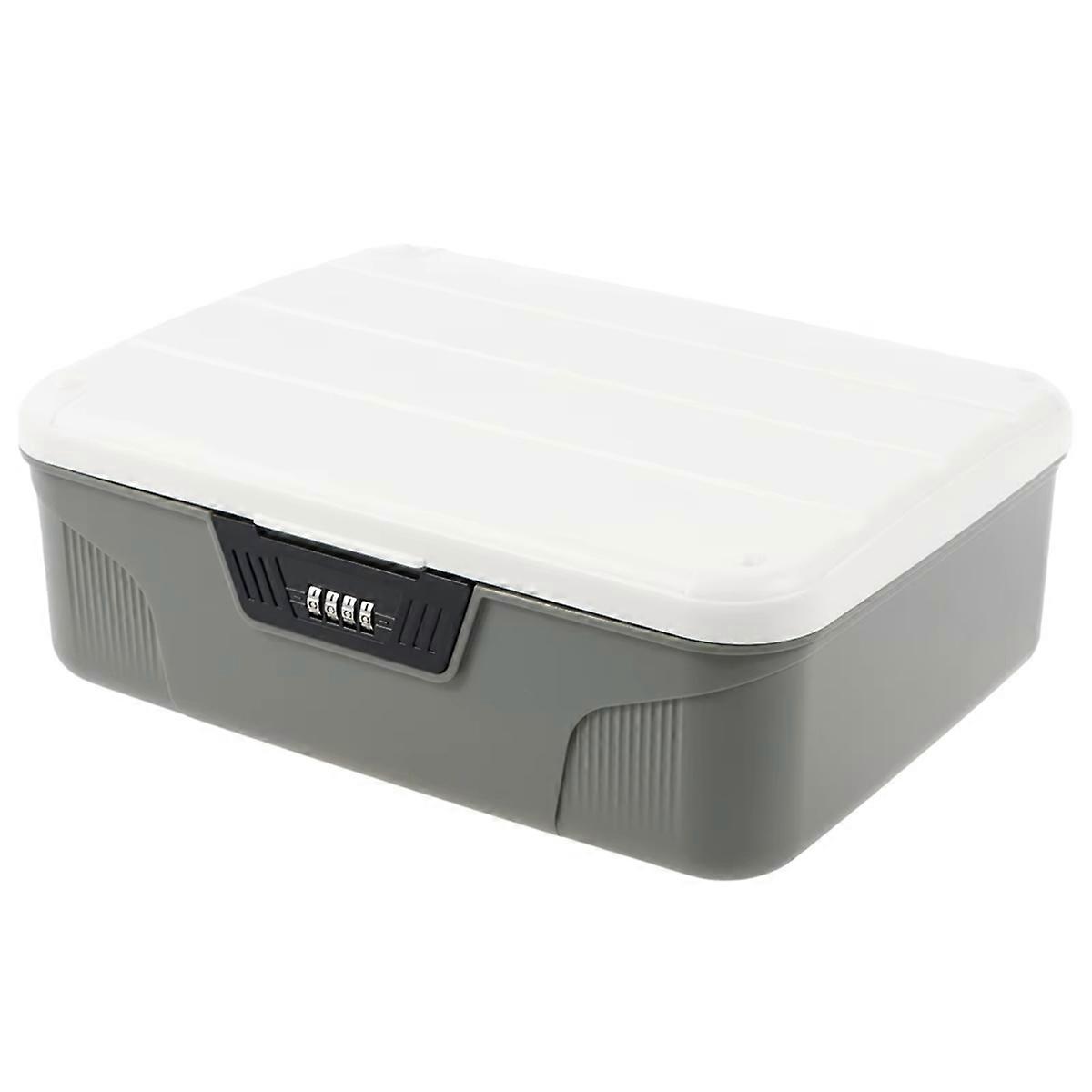 Lockable Container Plastic Lockable Box 4 Digit Password Organizer High Security Lockable Bin Sturdy Lockable Bin S