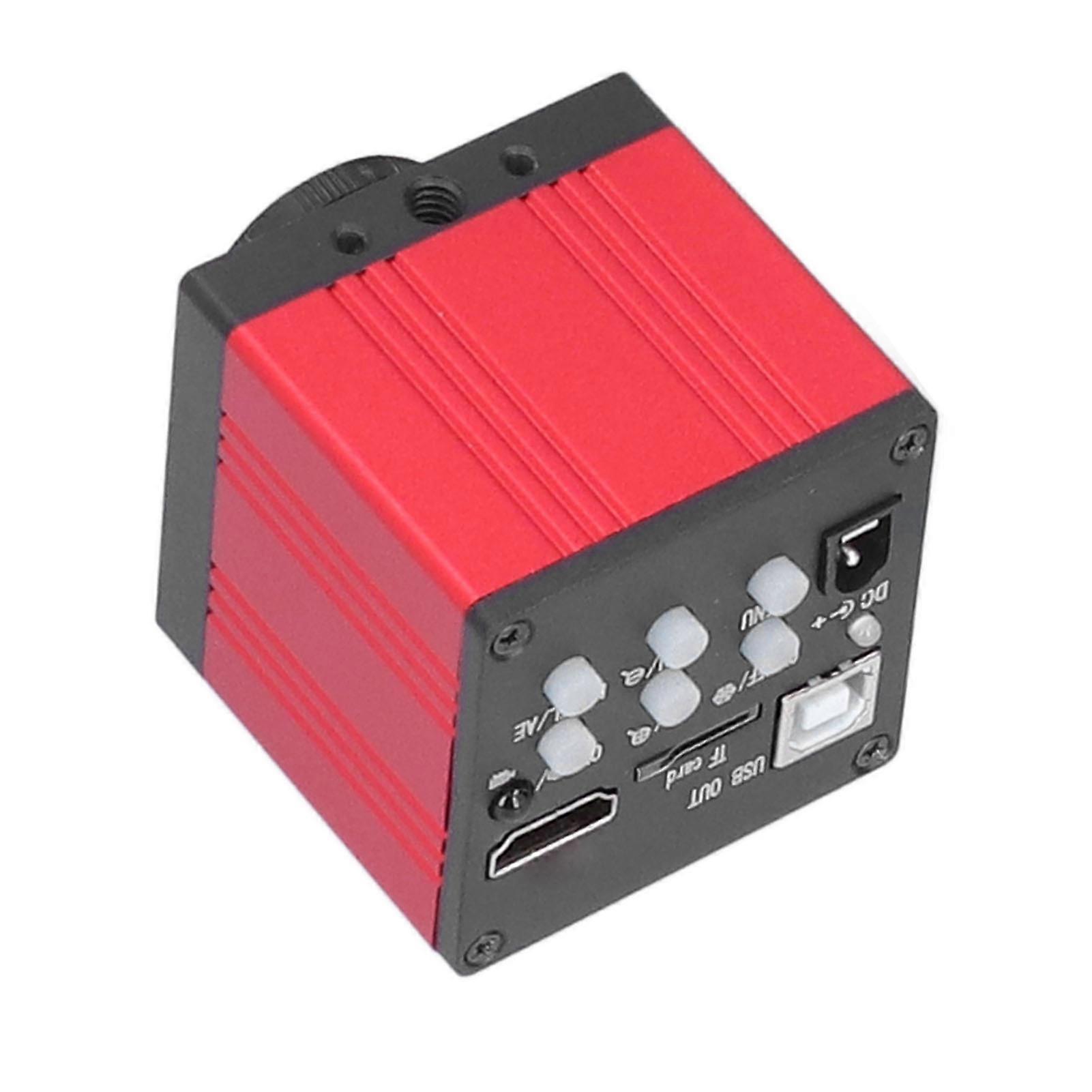 1080P 37MP FHD USB Microscope Camera with 180X C Mount Lens Remote Control for Mobile Phone Repair AC100‑240VEU Plug 