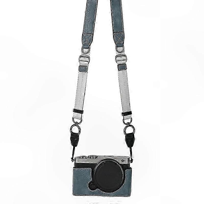 Universal Camera Case with Shoulder Strap, Large Cutout PU Protective Cover for Mirrorless Cameras