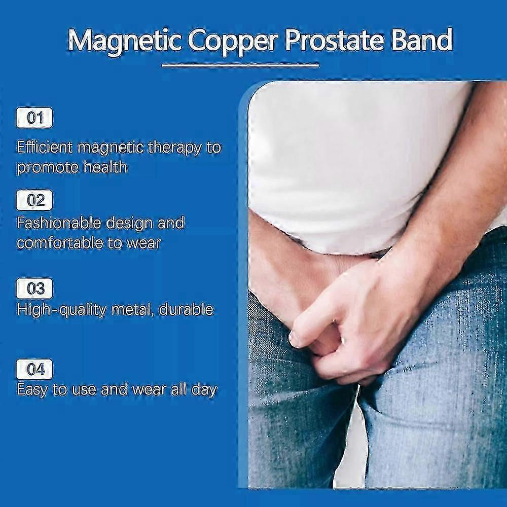 Magnetisk koppar prostata rem Magnetisk koppar prostata band förbättrar blodcirkulationen Mäns Mode Armband Lindrar prostata