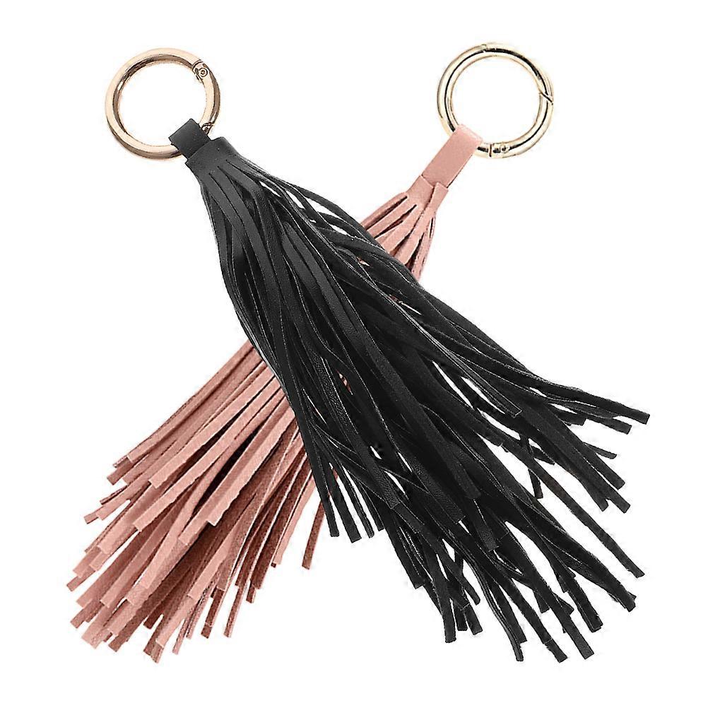 Keychain Tassel Charm Elegant PU Tassel Keychain 4Pcs