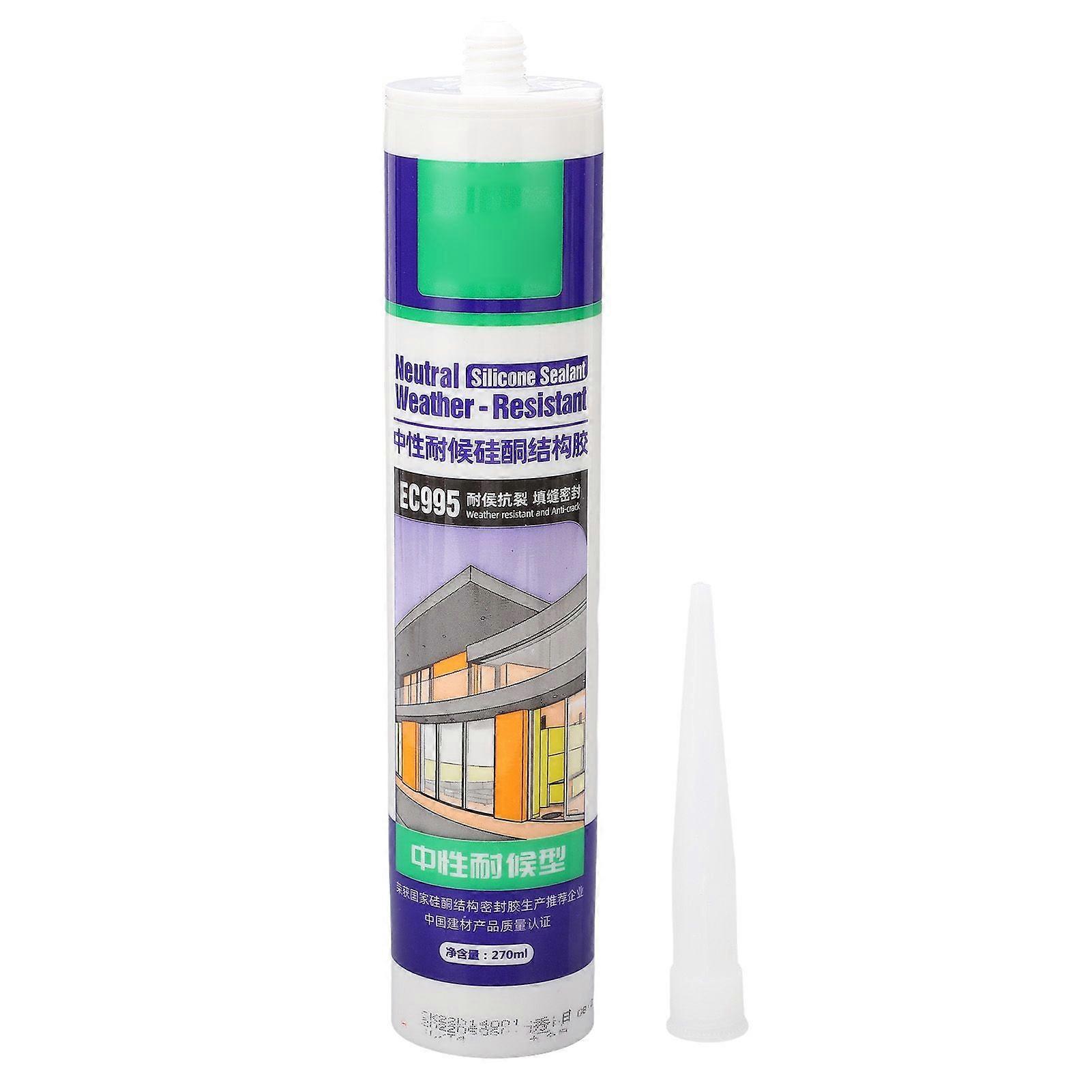 Silicone Sealant Waterproof Transparent Caulking Adhesive Cartridge RV Automotive Leak Sealing
