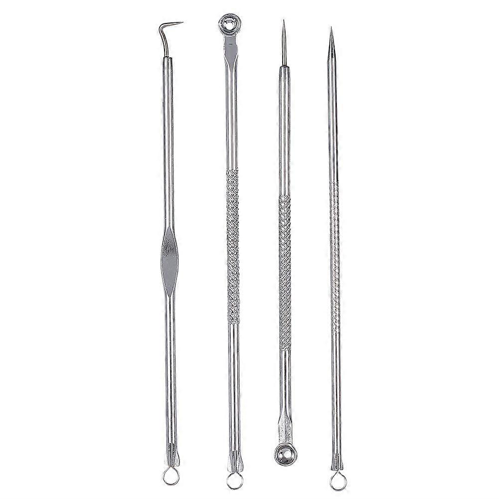 4PCS/Set Stainless Steel Blackhead Acne Blemish Removal Needle Kit Tool