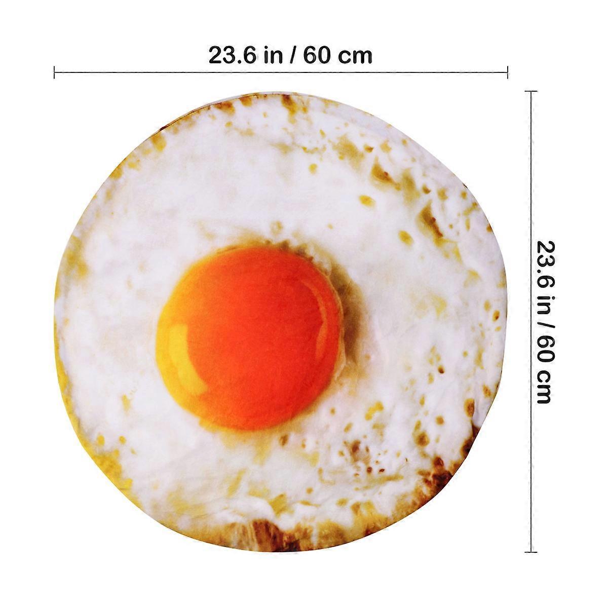 Cat Blanket Fried Egg Pillow Cover for