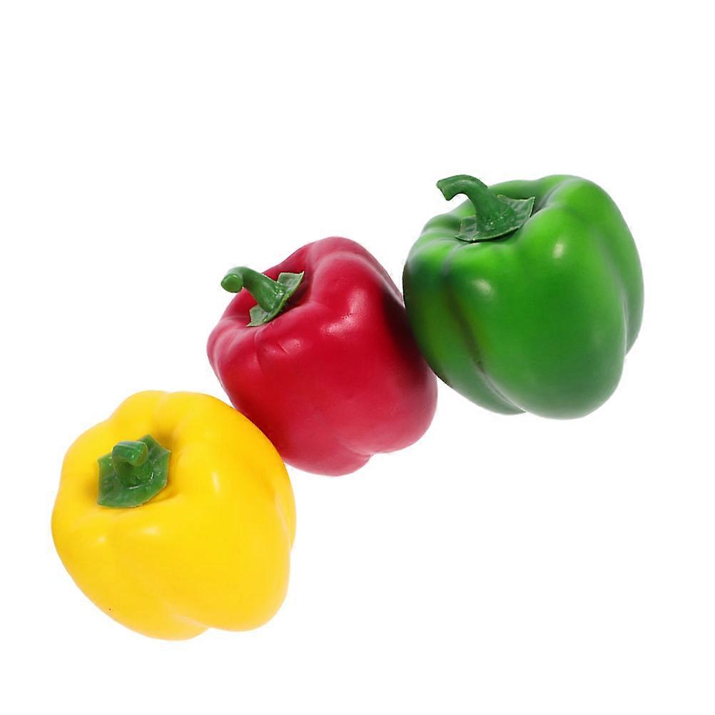 Simulated Chili Artificial Vegetable for Decor 3Pcs Set
