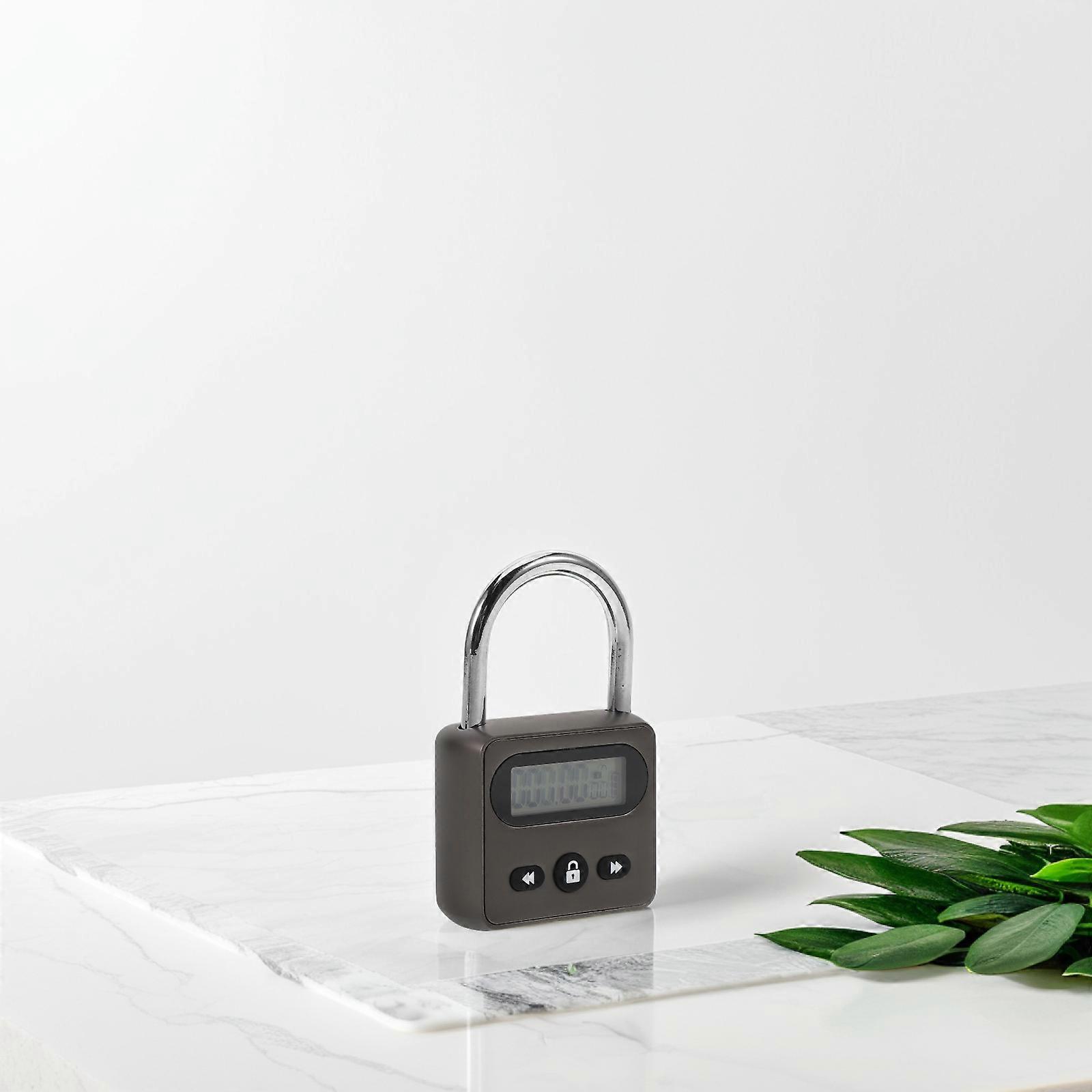 Rechargeable Timer Padlock with LCD Display for Electronic Use 5Pcs