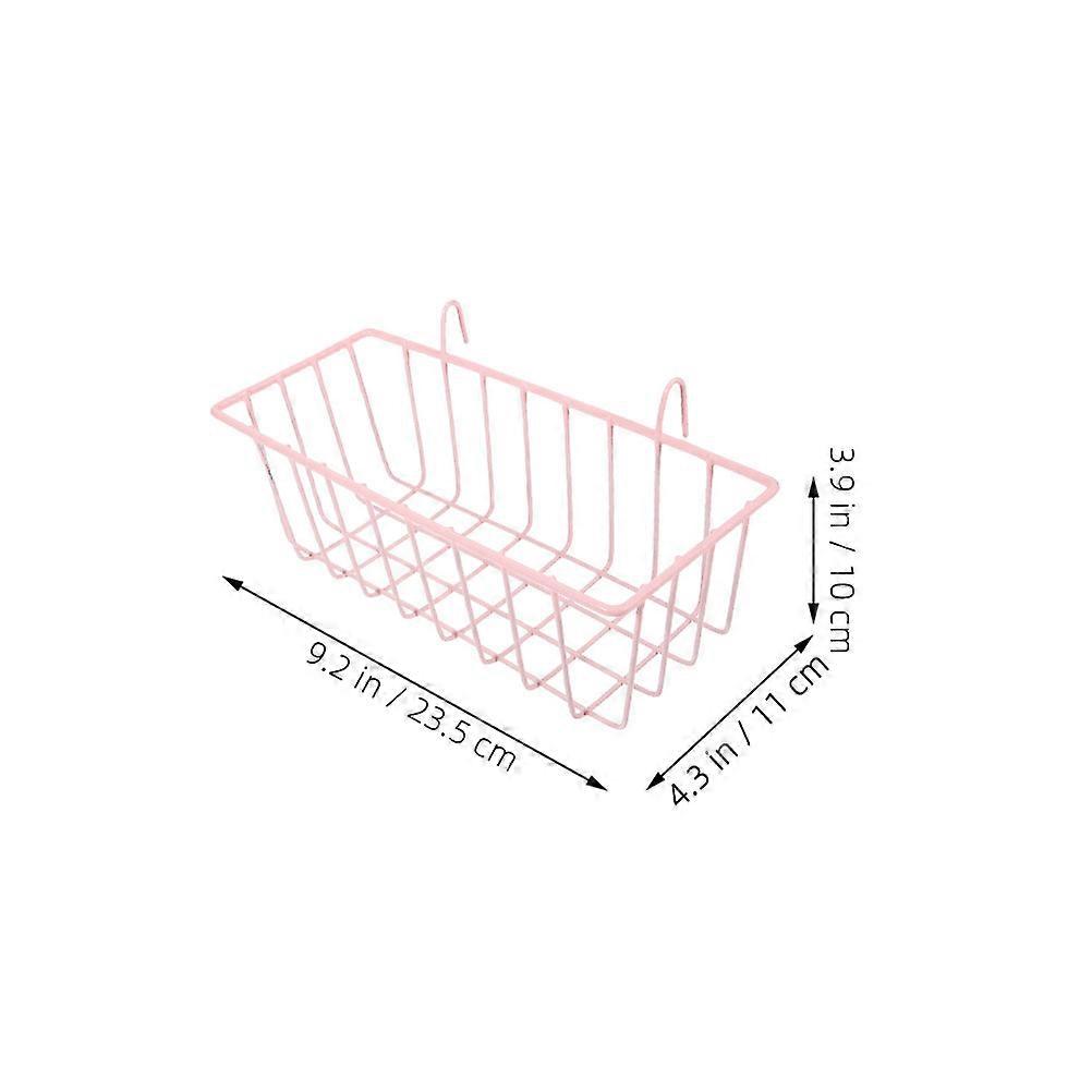 Pet Hay Feeder Iron Rectangular Hay Holder for Small Animals Assorted Color Easy Installation 2Pcs