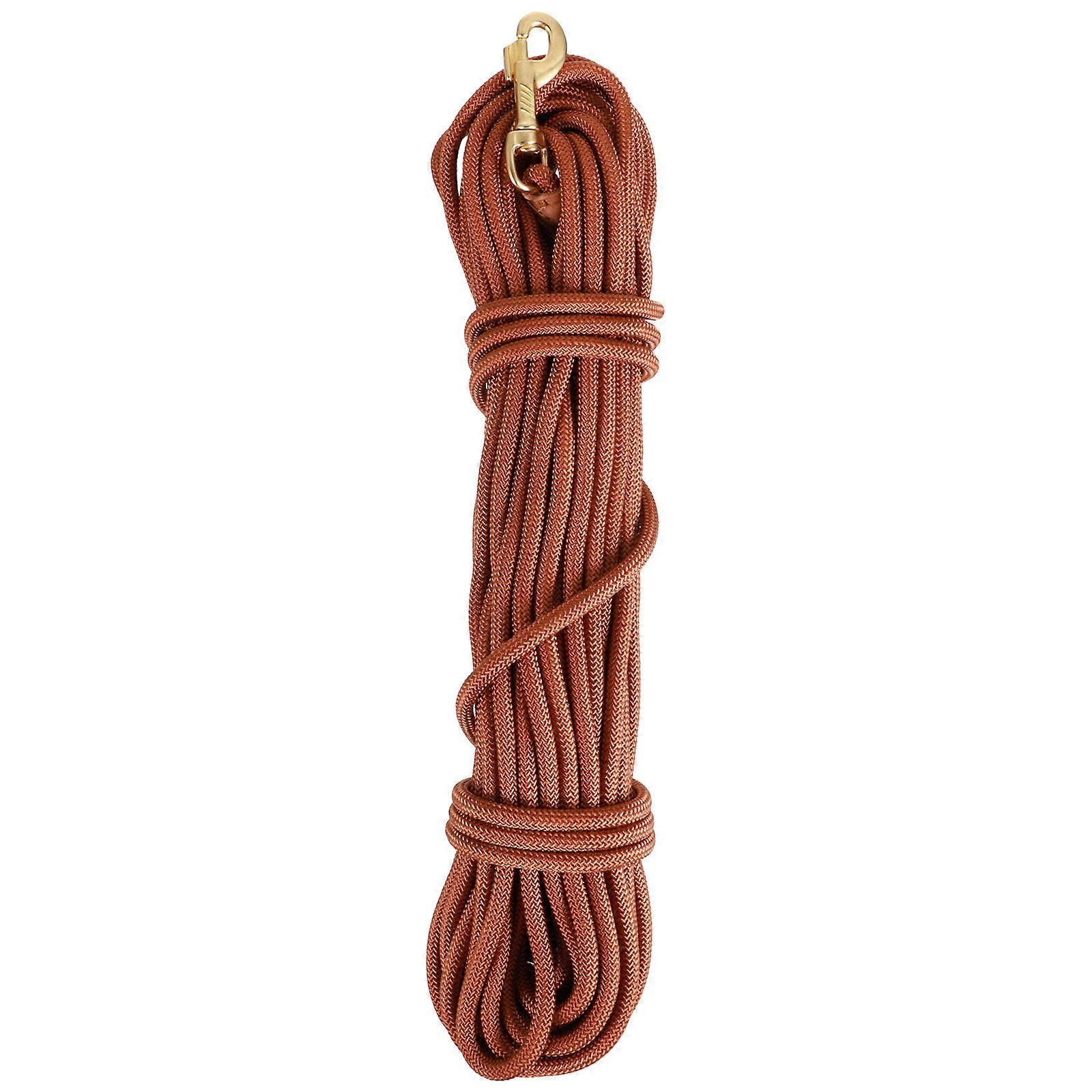 Adjustable Nylon Dog Leash Ideal For Backyard And Beach Use 20M Size In Coffee Color For Puppies And Small Dogs 1Pcs