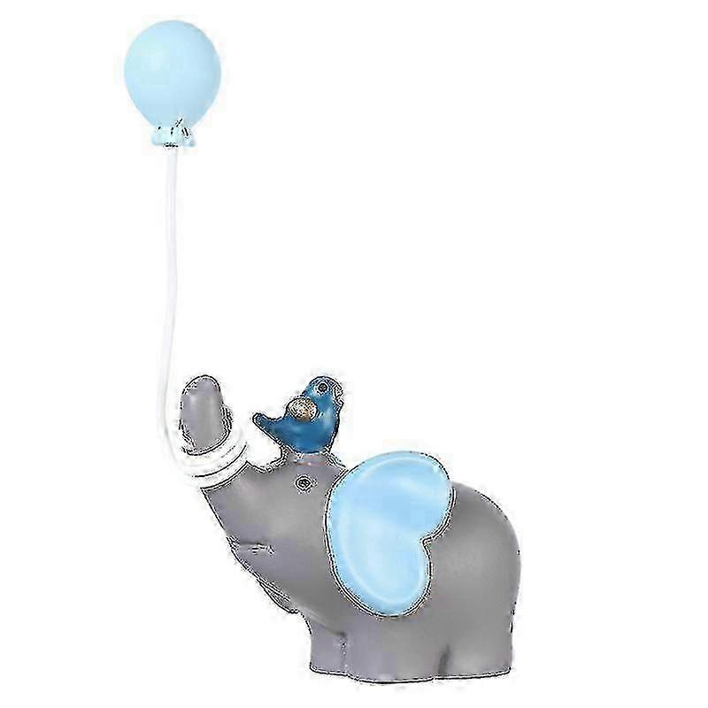 Balloon Elephant Resin Cake Ornaments - Cute Dessert Table Decor for Party (Set of 4)