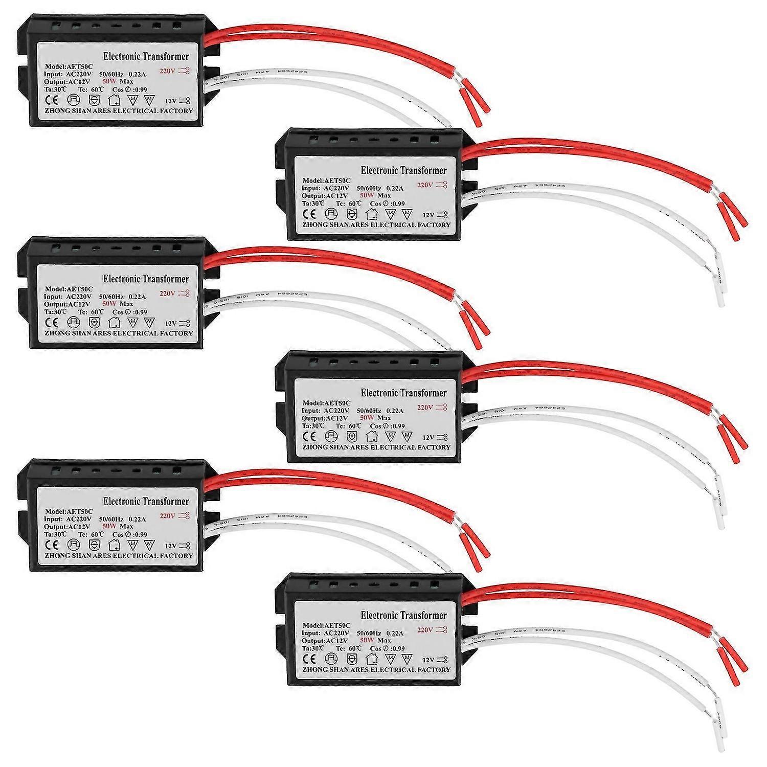 6pcs Electronic Transformer 220V to 12V Adapter